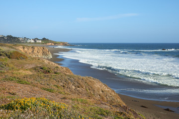 California coast of the sea beach and sand