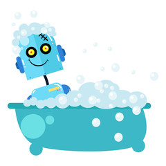 Fun Robot Batching Activity. Boy Robot Robots. Cartoon Cute Vector Template Design Illustration