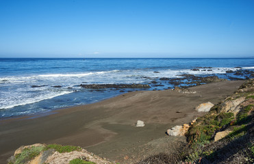 California central coastline beach and sea