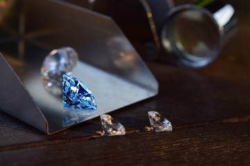  Diamonds selected are clear and clean. Beautiful on the wood floor