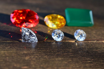  Diamonds selected are clear and clean. Beautiful on the wood floor