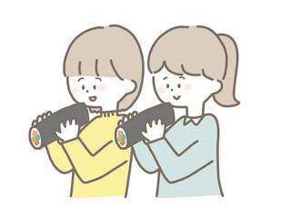 Woman eating Sushi roll