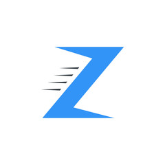 modern fast letters. vector logo. delivery business. letter Z. Stock illustration