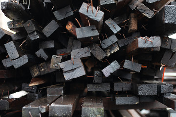 lumber pile