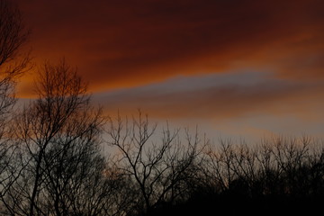 December evening sky