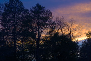 Fototapeta na wymiar December sky after sundown