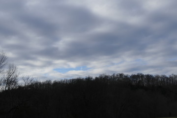 December, ridge and sky