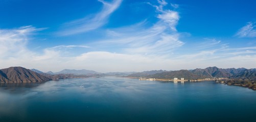 Beautiful Landscape of Taiping Lake in Huangshan City in China