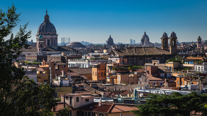Panorama of the ancient city of Rome, Italy