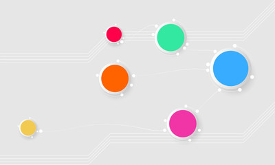 Circle info graphics template creative