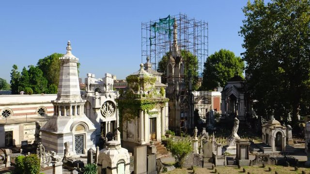 Cimitero Monumentale (Monumental Cemetery) series. Views and walk-throughs.