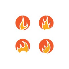 Flame logo template vector icon design