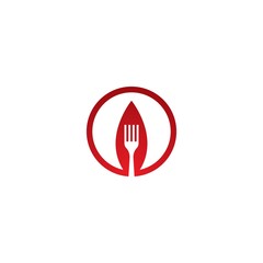 Fork logo template vector icon design