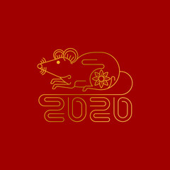 Fototapeta na wymiar 2020 colorful vector Text isolated on white background, Chinese New Year 2020, 2020 text for Chinese Calendar New years, Happy New Year 2020, 2020 Beginning concept, Number 2020, Happy Chinese New Yea