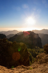 View of Roque Nublo, Gran Canaria in the Canary Islands