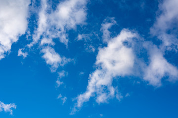 Blue sky with white clouds