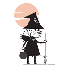 Simple Witch Cartoon Character