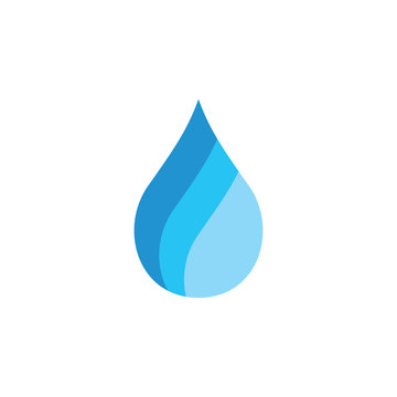 gradient linked drops water blue logo vector
