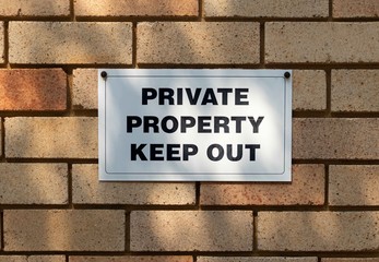 Obraz premium Signpost Private property keep out.