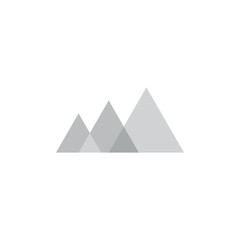 linked triangle mountain symbol logo vector