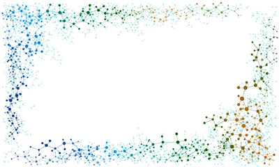 Atom and molecule structure science background. Chemical technology concept.