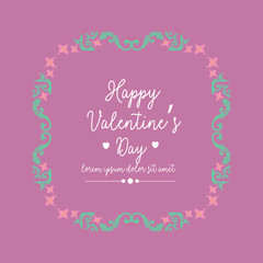 Unique Shape pattern of leaf and floral, for elegant happy valentine poster design. Vector