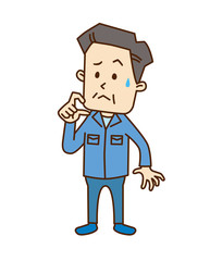 Obraz premium 01_03_中年_男性_不安