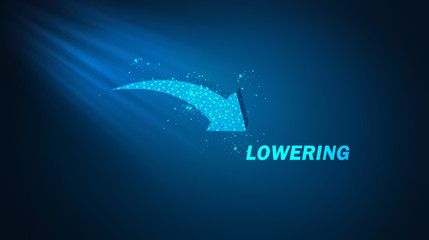 Drop the graphic arrow. Profit Reduction Chart