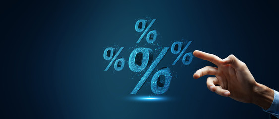 percent sign percentage icon interest rate