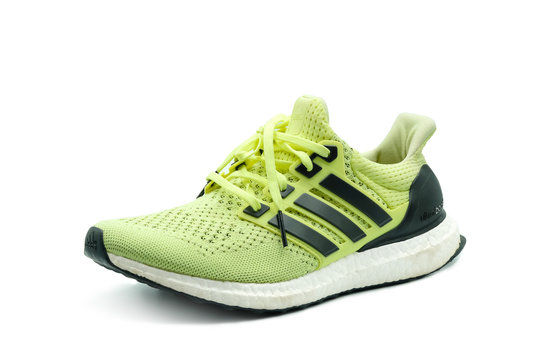 May 5, 2018 at Bangkok Studio, Thailand. Sport shoes popular fashion black brand adidas ultra boost