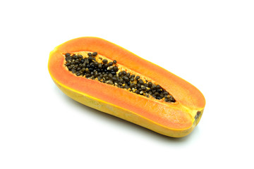 Healthy fruit. Papaya on a white background. Health and food concepts