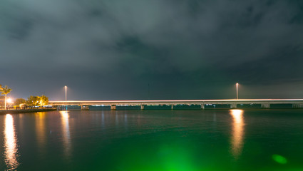 The peaceful night of Punta Gorda harbor
