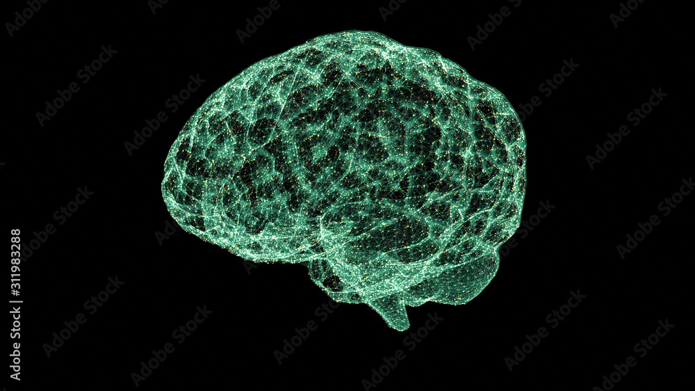 Poster futuristic head up display motion element virtual biomedical holographic human body scan neurologica