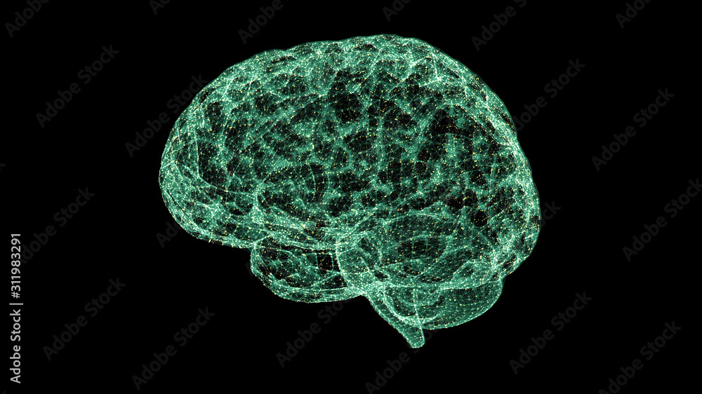Aufkleber futuristic head up display motion element virtual biomedical holographic human body scan neurologica