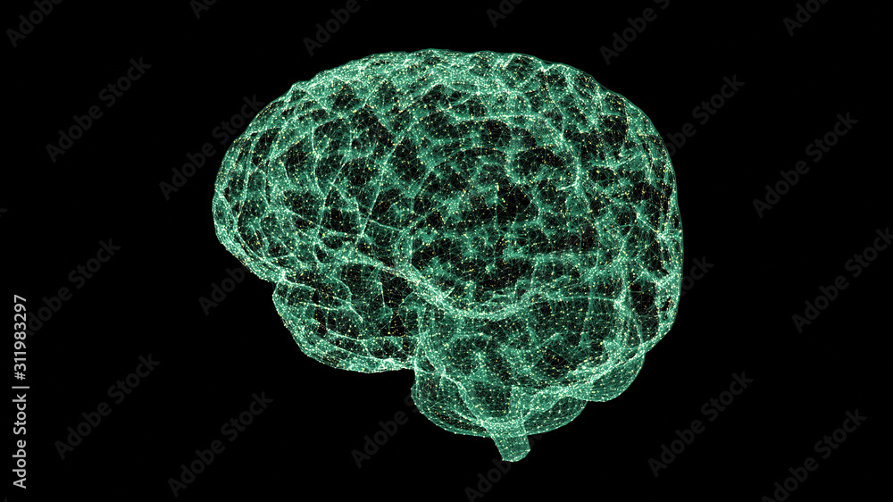 Poster futuristic head up display motion element virtual biomedical holographic human body scan neurologica