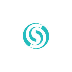 S Letter Initial Swirl Twist Rotate Abstract Vector Illustration Logo
