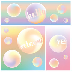 abstract banners with greeting