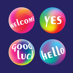 lettering on the gradient