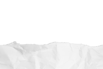 Obraz premium White crumpled paper texture background. Ripped paper isolated on white background with copy space.