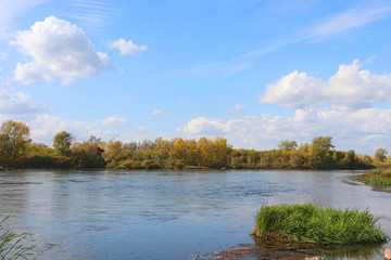 autumn landscape with river