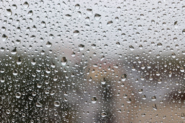 Rain drops on  the window
