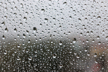 Rain drops on  the window