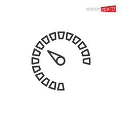 Speedometer Icon Design Vector Illustration
