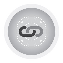 Chain, link icon vector flat style. Black and white icon