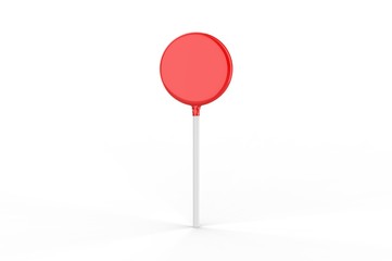 Blank lollipop packaging for branding, 3d render illustration,