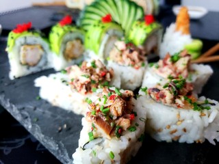 Sushi traditional food from Japan, Asia