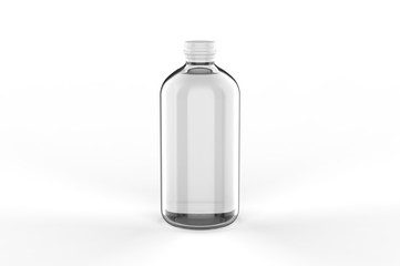 Blank Cocktail  Classic Tonic Syrup For Branding, 3d render illustration.