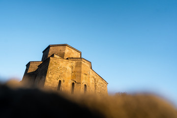 Jvari Monastery in the morning , Unesco sites in Mtskheta , Georgia