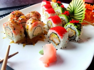 Sushi traditional food from Japan, Asia
