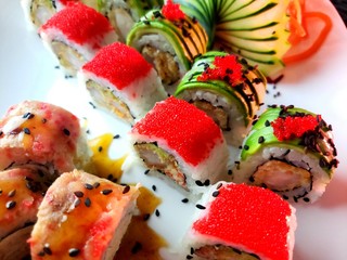 Sushi traditional food from Japan, Asia
